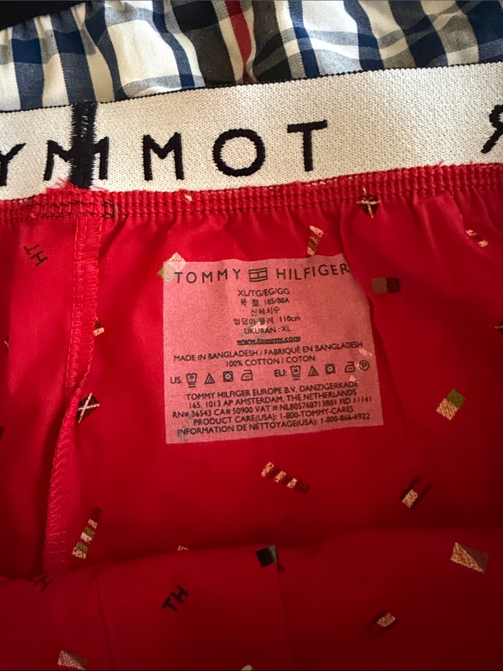 Tommy Hilfiger Kids' Red, Navy & White Boxer Shorts 3-Pack - Picture 2 of 2